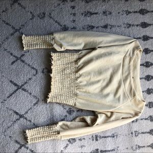 yellow fitted sweater